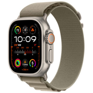 Apple Watch Ultra 2 49mm GPS eSIM NFC IP6X Titanium Case με Olive Alpine Loop