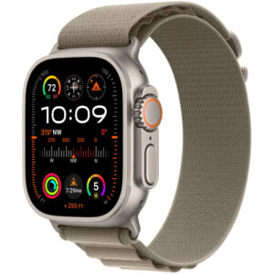 Apple Watch Ultra 2 49mm GPS eSIM NFC IP6X Titanium Case με Olive Alpine Loop