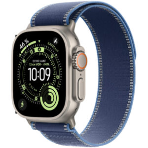 Apple Watch Ultra 3 49mm GPS eSIM NFC IP6X Natural Titanium Case με Blue Trail Loop