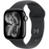 Apple Watch Series 11 (2025) Aluminum 46mm GPS NFC IP6X  Aluminum Case Jet Black με Sport Band Black