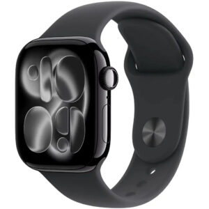 Apple Watch Series 11 (2025) Aluminum 46mm GPS NFC IP6X  Aluminum Case Jet Black με Sport Band Black