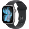 Apple Watch Series 11 (2025) Aluminum 46mm GPS NFC IP6X Aluminum Case Space Grey με Sport Band Black