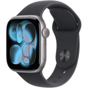 Apple Watch Series 11 (2025) Aluminum 46mm GPS NFC IP6X Aluminum Case Space Grey με Sport Band Black
