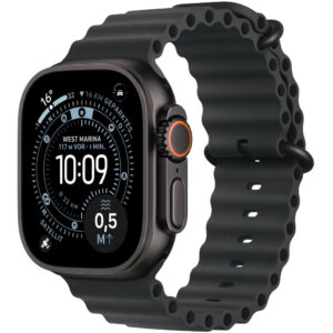 Apple Watch Ultra 3 49mm GPS eSIM NFC IP6X Titanium Case Black με Black Ocean Band