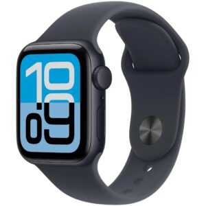 Apple Watch SE 3 (2025) Aluminum 44mm GPS NFC 5 ATM Aluminum Case Midnight με Sport Band Midnight