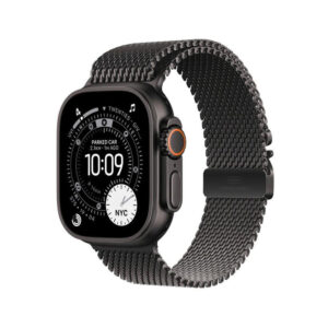 Apple Watch Ultra 3 49mm GPS eSIM NFC IP6X Titanium Case Black με Black Titanium Milanese Loop