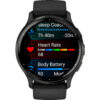 Garmin Venu 3 Stainless Steel 45mm GPS 5 ATM με Δυνατότητα Κλήσεων Slate Bezel και Black Silicone Band