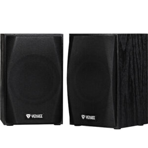 Yenkee YSP 2010BK Stereo Ηχεία 2.0 5W με Ξύλινη Καμπίνα και Παροχή Ρεύματος μέσω USB-A Μαύρα