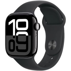 Apple Watch Series 10 Aluminum 46mm GPS NFC IP6X Aluminum Case Jet Black με Sport Band Black