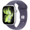 Apple Watch Series 11 (2025) Aluminum 42mm GPS NFC IP6X  Aluminum Case Silver με Sport Band Purple Fog