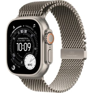 Apple Watch Ultra 3 49mm GPS eSIM NFC IP6X Titanium Case Natural με Natural Titanium Milanese Loop