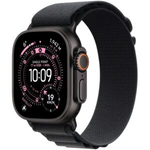Apple Watch Ultra 3 49mm GPS eSIM NFC IP6X Titanium Case Black με Black Alpine Loop
