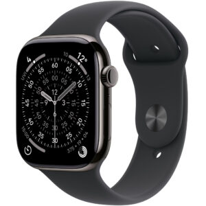 Apple Watch Series 11 5G (2025) Aluminum 46mm GPS eSIM NFC IP6X Aluminum Case Slate με Black Sport Band
