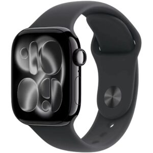 Apple Watch Series 11 5G (2025) Aluminum 42mm GPS eSIM NFC IP6X  Aluminum Case Jet Black με Black Sport Band