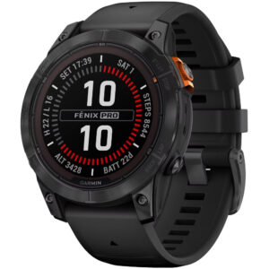 Smartwatch Garmin Fenix 7 Pro Solar Stainless Steel 47mm GPS 10 ATM Slate Grey με Black Band